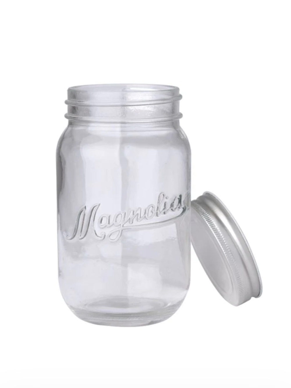 MAGNOLIA  HOME Joanna Gaines Clear Pint Mason Jar with Metal Lid